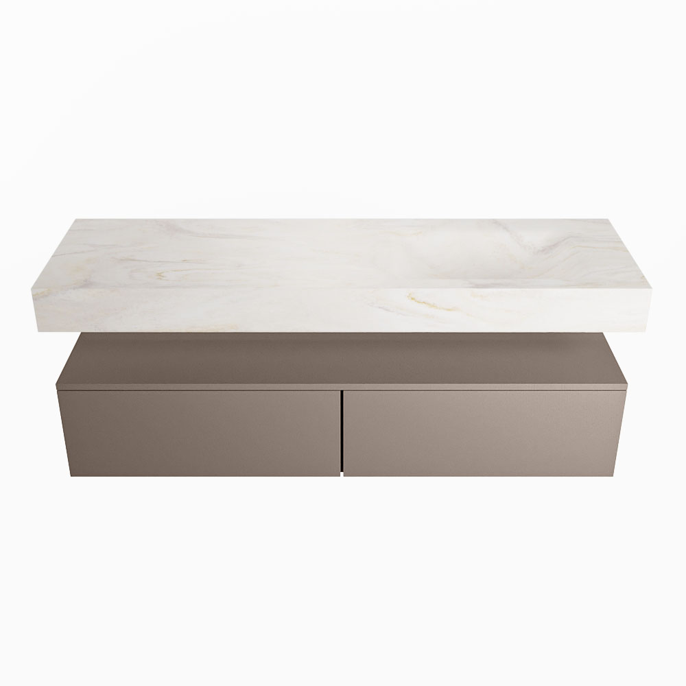 MONDIAZ ALAN-DLUX 150cm mueble de baño Smoke 2 cajones. Lavabo CLOUD Derecho sin orificios color Ostra. 4 MONDIAZ ALAN-DLUX 150cm mueble de baño Smoke 2 cajones. Lavabo CLOUD Derecho sin orificios color Ostra. - Imagen 4