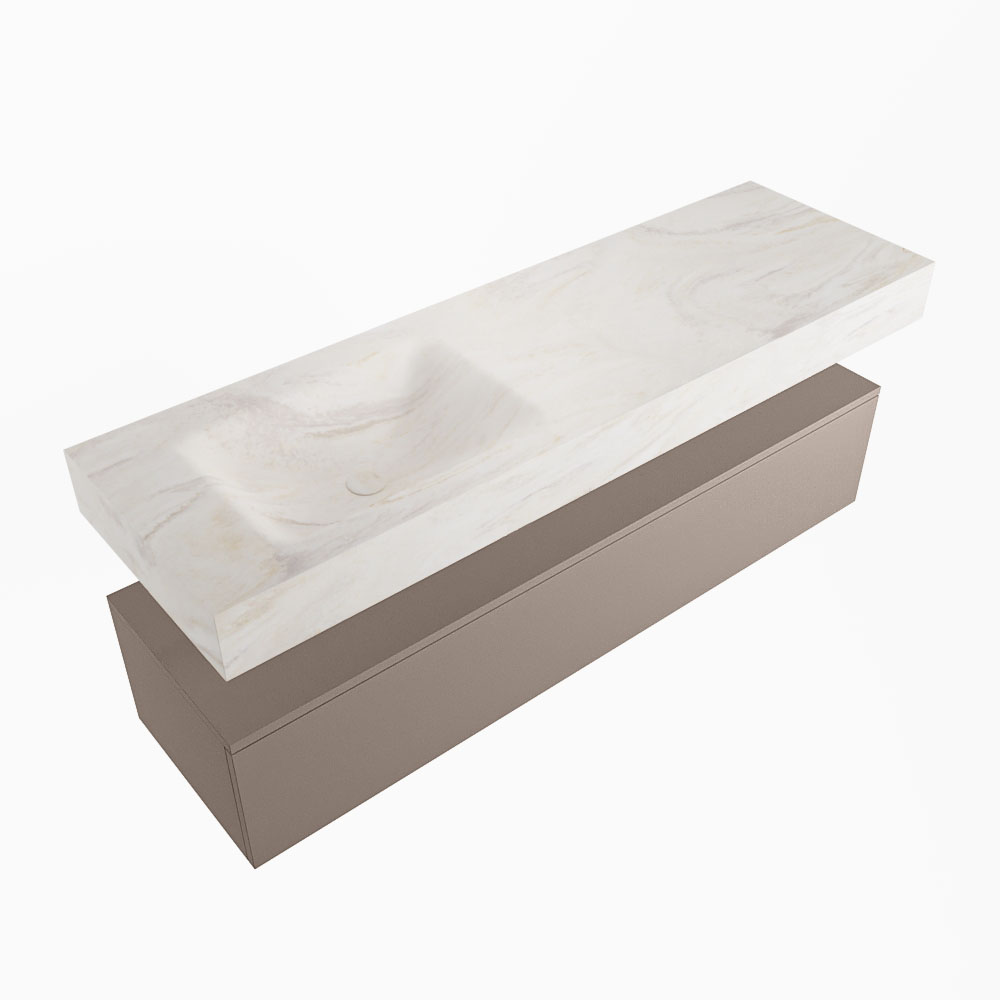 MONDIAZ ALAN-DLUX 150cm mueble de baño Smoke 1 cajón. Lavabo CLOUD Izquierda sin orificios color Ostra. 5 MONDIAZ ALAN-DLUX 150cm mueble de baño Smoke 1 cajón. Lavabo CLOUD Izquierda sin orificios color Ostra. - Imagen 5