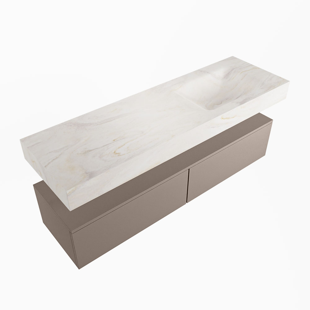 MONDIAZ ALAN-DLUX 150cm mueble de baño Smoke 2 cajones. Lavabo CLOUD Derecho sin orificios color Ostra. 5 MONDIAZ ALAN-DLUX 150cm mueble de baño Smoke 2 cajones. Lavabo CLOUD Derecho sin orificios color Ostra. - Imagen 5
