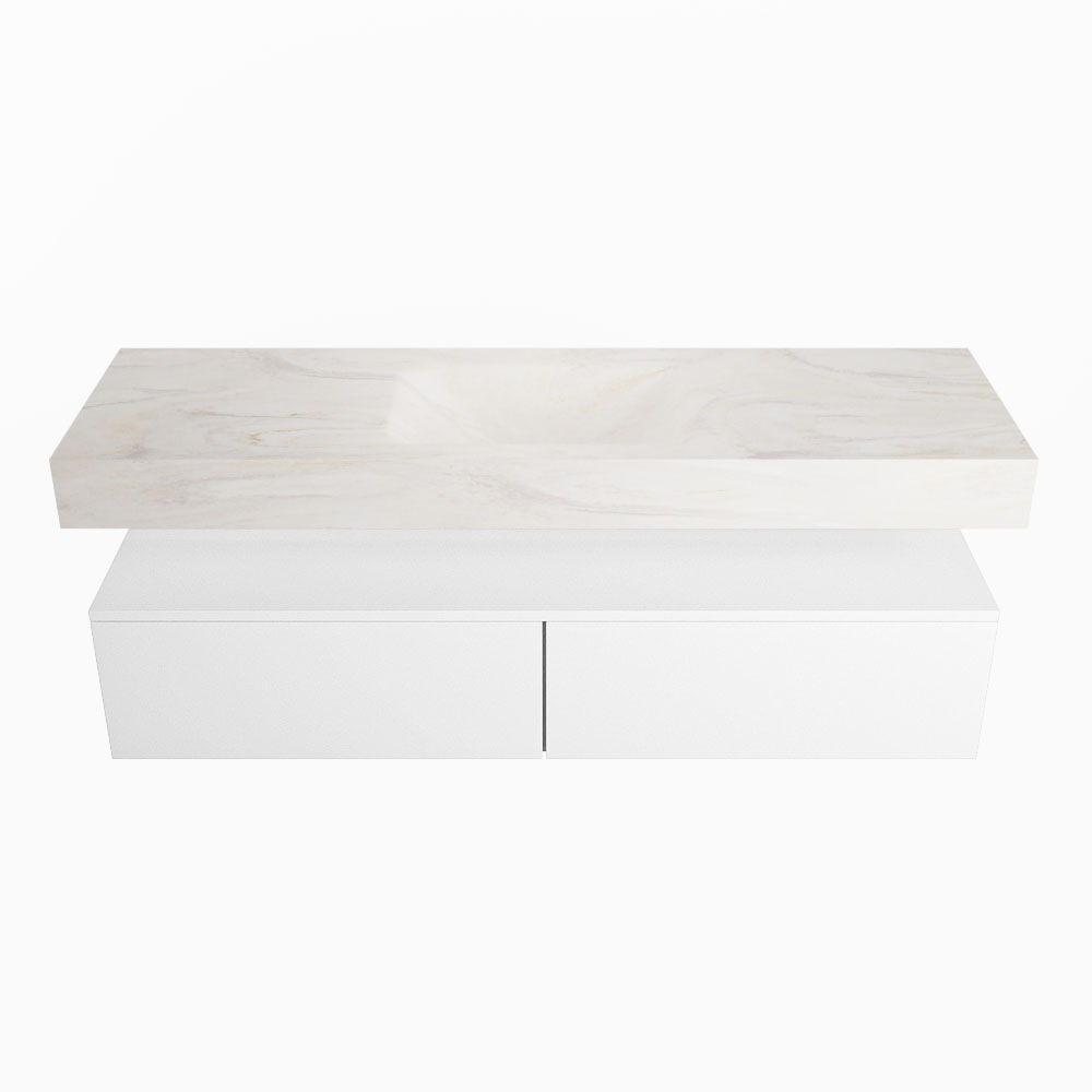 MONDIAZ ALAN-DLUX 150cm mueble de baño Talc 2 cajones. Lavabo CLOUD Centro 1 orificio color Ostra. 4 MONDIAZ ALAN-DLUX 150cm mueble de baño Talc 2 cajones. Lavabo CLOUD Centro 1 orificio color Ostra. - Imagen 4