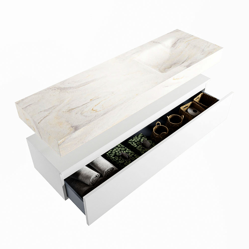 MONDIAZ ALAN-DLUX 150cm mueble de baño Talc 1 cajón. Lavabo CLOUD Derecho 1 orificio color Ostra. 6 MONDIAZ ALAN-DLUX 150cm mueble de baño Talc 1 cajón. Lavabo CLOUD Derecho 1 orificio color Ostra. - Imagen 6