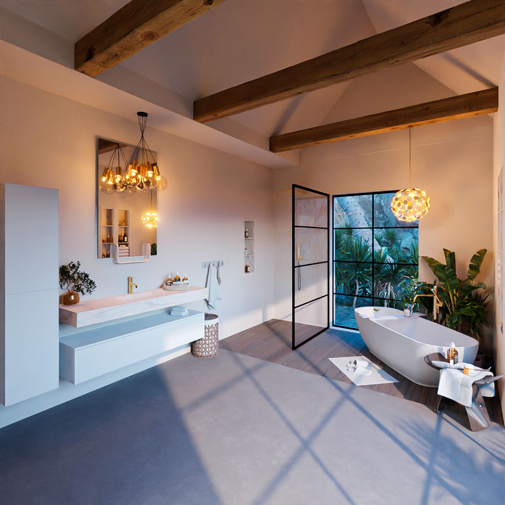 MONDIAZ ALAN-DLUX 150cm mueble de baño Talc 1 cajón. Lavabo CLOUD Centro 1 orificio color Ostra. 3 MONDIAZ ALAN-DLUX 150cm mueble de baño Talc 1 cajón. Lavabo CLOUD Centro 1 orificio color Ostra. - Imagen 3