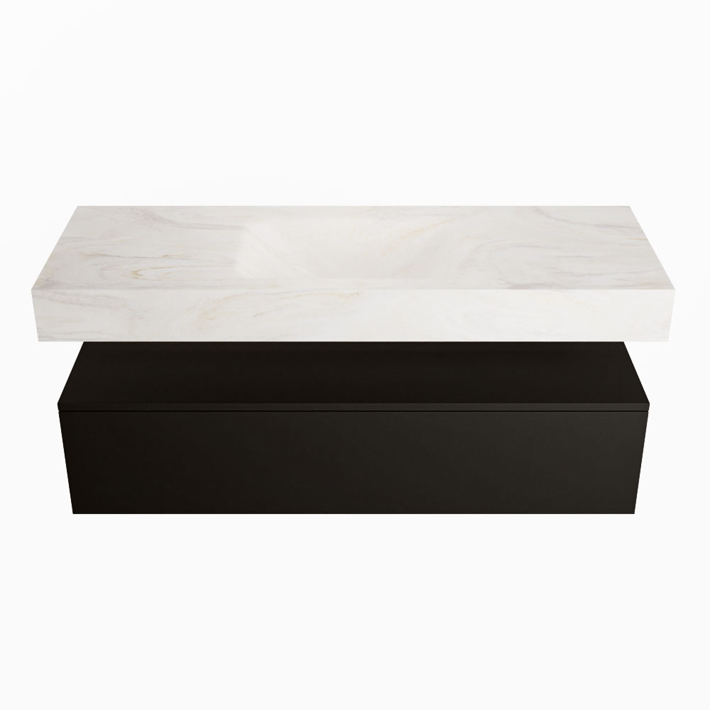 MONDIAZ ALAN-DLUX 130cm mueble de baño Urban 1 cajón. Lavabo CLOUD Centro sin orificios color Ostra. 4 MONDIAZ ALAN-DLUX 130cm mueble de baño Urban 1 cajón. Lavabo CLOUD Centro sin orificios color Ostra. - Imagen 4