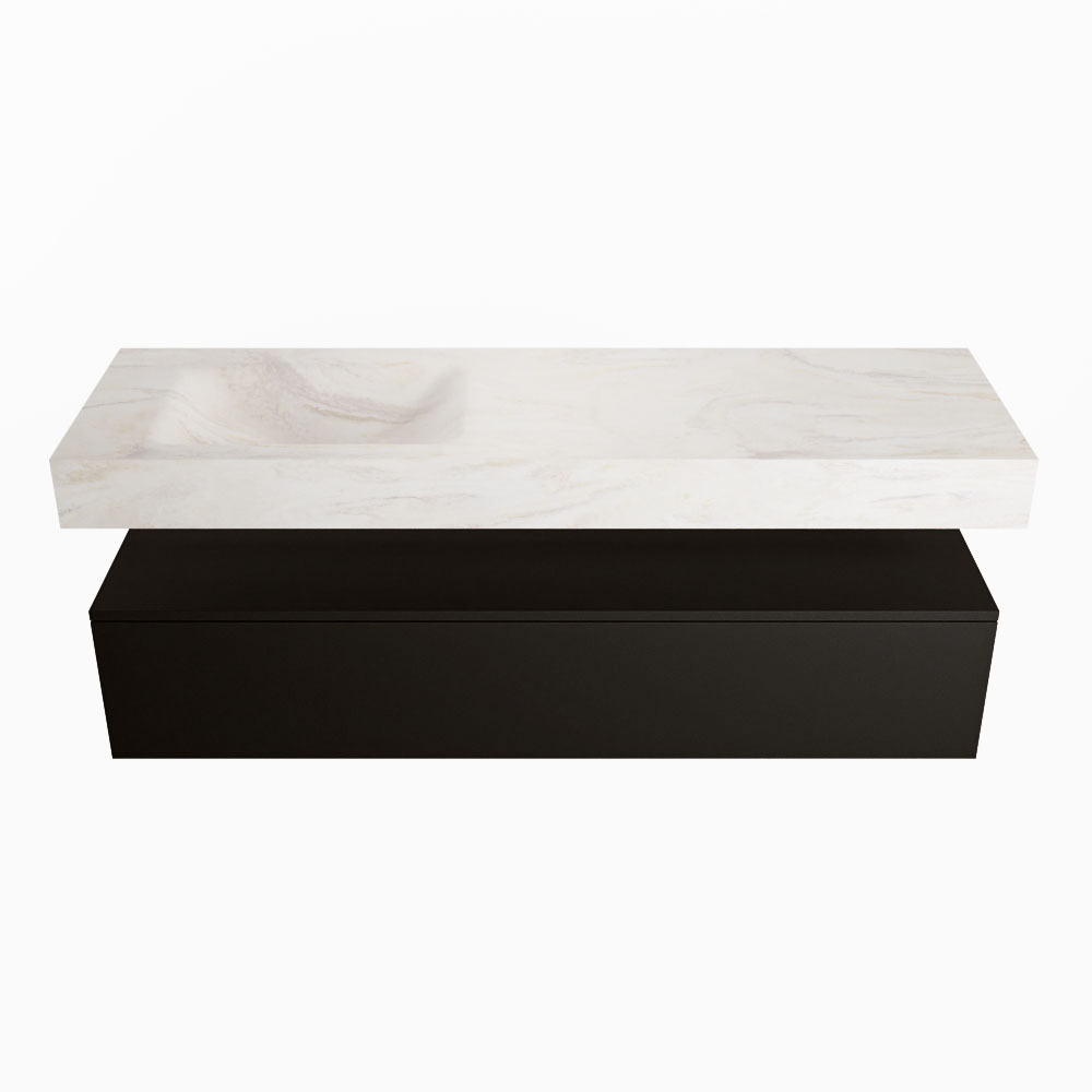 MONDIAZ ALAN-DLUX 150cm mueble de baño Urban 1 cajón. Lavabo CLOUD Izquierda sin orificios color Ostra. 4 MONDIAZ ALAN-DLUX 150cm mueble de baño Urban 1 cajón. Lavabo CLOUD Izquierda sin orificios color Ostra. - Imagen 4