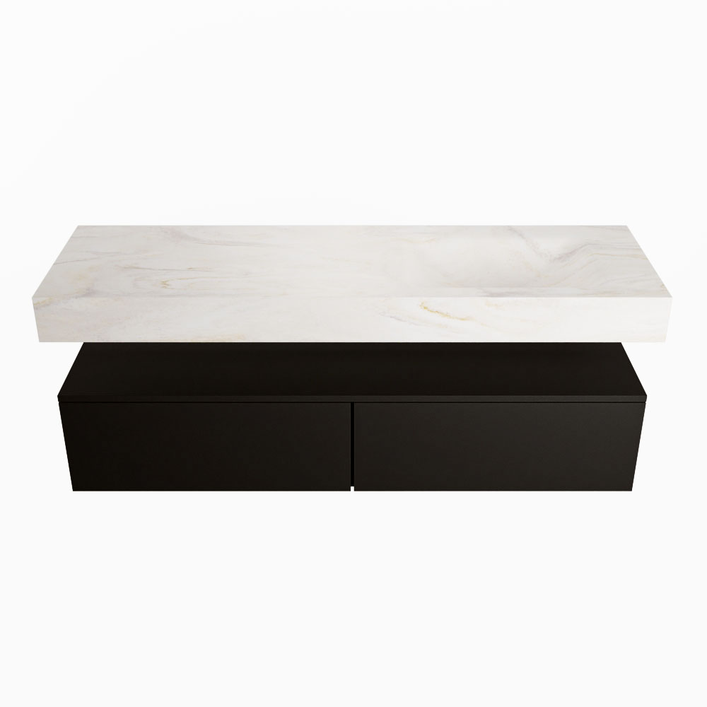 MONDIAZ ALAN-DLUX 150cm mueble de baño Urban 2 cajones. Lavabo CLOUD Derecho 1 orificio color Ostra. 4 MONDIAZ ALAN-DLUX 150cm mueble de baño Urban 2 cajones. Lavabo CLOUD Derecho 1 orificio color Ostra. - Imagen 4
