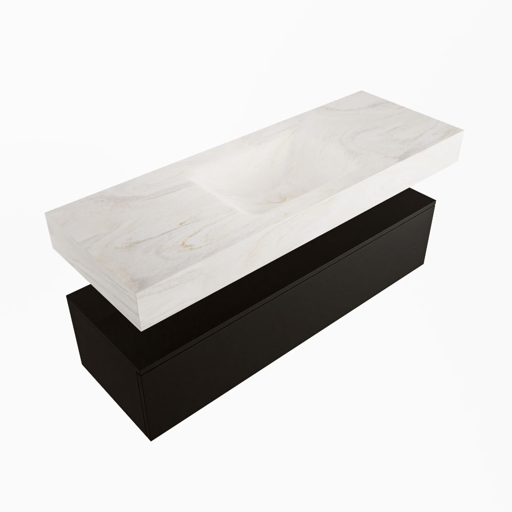 MONDIAZ ALAN-DLUX 130cm mueble de baño Urban 1 cajón. Lavabo CLOUD Centro sin orificios color Ostra. 5 MONDIAZ ALAN-DLUX 130cm mueble de baño Urban 1 cajón. Lavabo CLOUD Centro sin orificios color Ostra. - Imagen 5