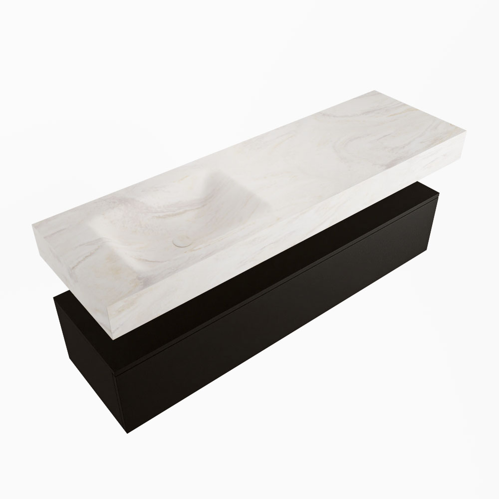 MONDIAZ ALAN-DLUX 150cm mueble de baño Urban 1 cajón. Lavabo CLOUD Izquierda sin orificios color Ostra. 5 MONDIAZ ALAN-DLUX 150cm mueble de baño Urban 1 cajón. Lavabo CLOUD Izquierda sin orificios color Ostra. - Imagen 5