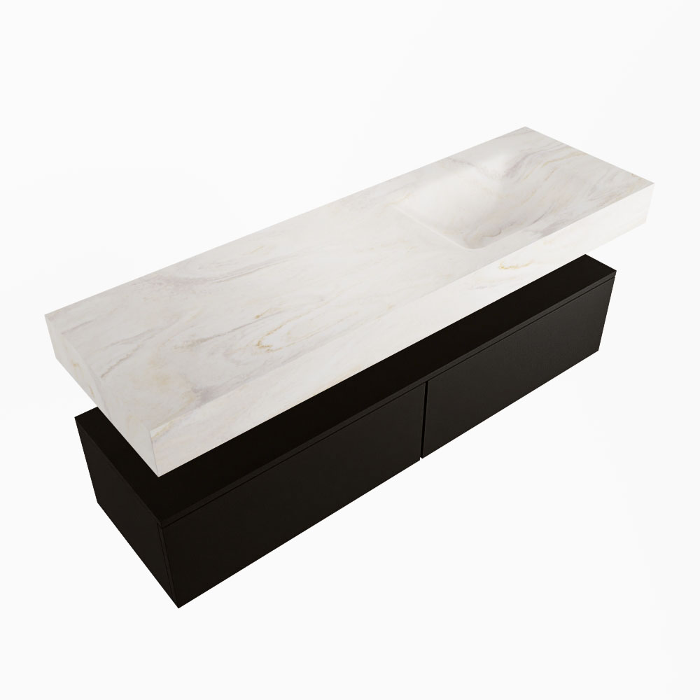 MONDIAZ ALAN-DLUX 150cm mueble de baño Urban 2 cajones. Lavabo CLOUD Derecho 1 orificio color Ostra. 5 MONDIAZ ALAN-DLUX 150cm mueble de baño Urban 2 cajones. Lavabo CLOUD Derecho 1 orificio color Ostra. - Imagen 5