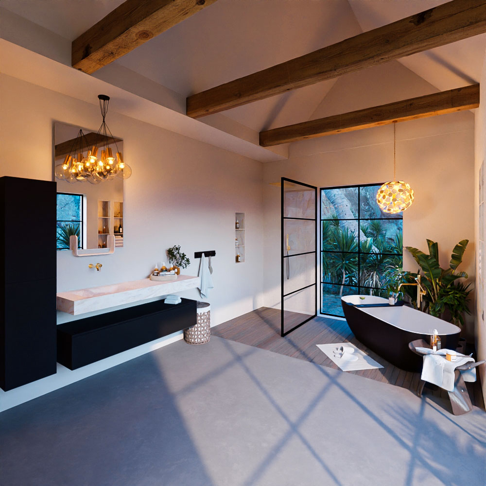 MONDIAZ ALAN-DLUX 150cm mueble de baño Urban 1 cajón. Lavabo CLOUD Izquierda sin orificios color Ostra. 3 MONDIAZ ALAN-DLUX 150cm mueble de baño Urban 1 cajón. Lavabo CLOUD Izquierda sin orificios color Ostra. - Imagen 3