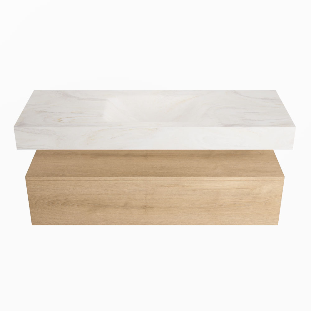 MONDIAZ ALAN-DLUX 130cm mueble de baño Washed Oak 1 cajón. Lavabo CLOUD Centro 1 orificio color Ostra. 4 MONDIAZ ALAN-DLUX 130cm mueble de baño Washed Oak 1 cajón. Lavabo CLOUD Centro 1 orificio color Ostra. - Imagen 4