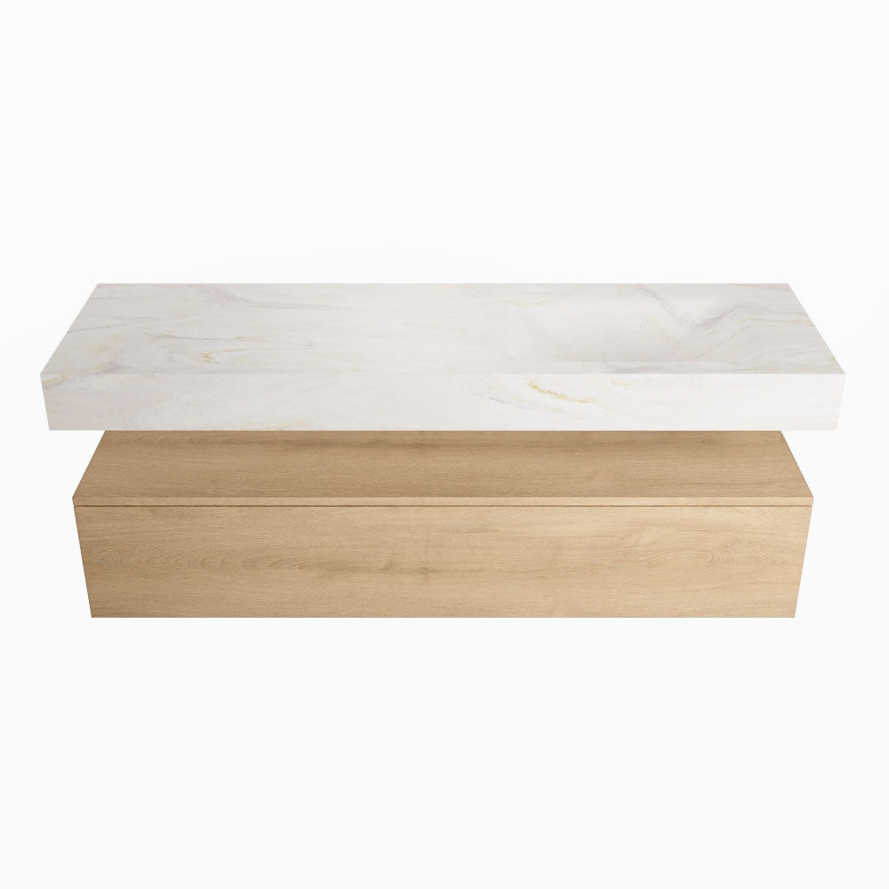 MONDIAZ ALAN-DLUX 150cm mueble de baño Washed Oak 1 cajón. Lavabo CLOUD Derecho 1 orificio color Ostra. 4 MONDIAZ ALAN-DLUX 150cm mueble de baño Washed Oak 1 cajón. Lavabo CLOUD Derecho 1 orificio color Ostra. - Imagen 4