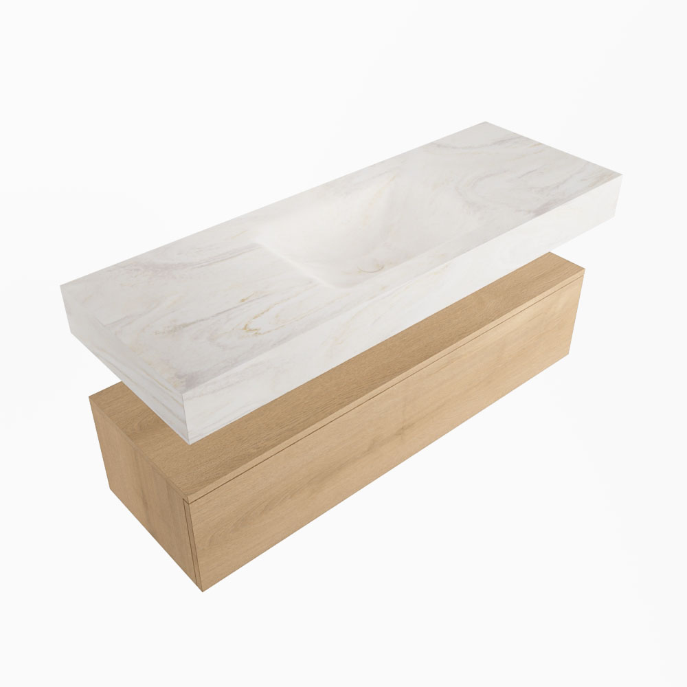 MONDIAZ ALAN-DLUX 130cm mueble de baño Washed Oak 1 cajón. Lavabo CLOUD Centro 1 orificio color Ostra. 5 MONDIAZ ALAN-DLUX 130cm mueble de baño Washed Oak 1 cajón. Lavabo CLOUD Centro 1 orificio color Ostra. - Imagen 5