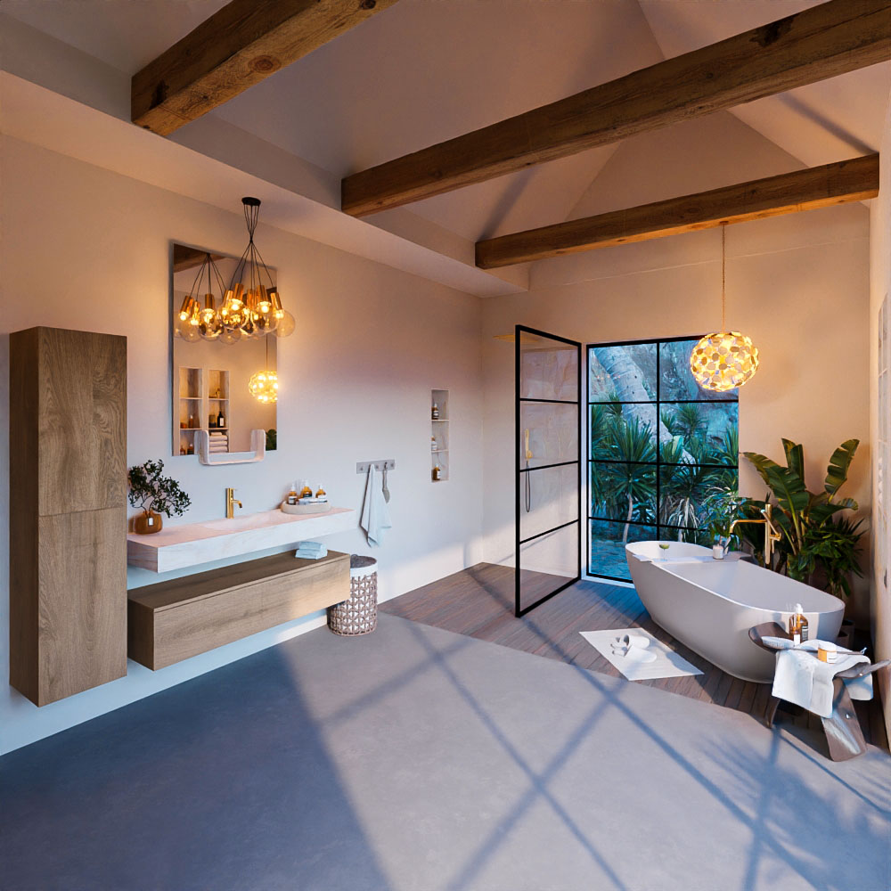 MONDIAZ ALAN-DLUX 130cm mueble de baño Washed Oak 1 cajón. Lavabo CLOUD Centro 1 orificio color Ostra. 3 MONDIAZ ALAN-DLUX 130cm mueble de baño Washed Oak 1 cajón. Lavabo CLOUD Centro 1 orificio color Ostra. - Imagen 3
