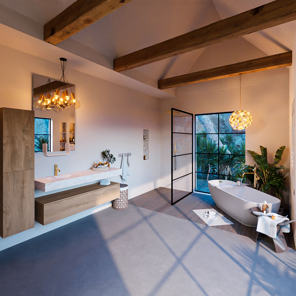 MONDIAZ ALAN-DLUX 150cm mueble de baño Washed Oak 1 cajón. Lavabo CLOUD Izquierda 1 orificio color Ostra. 3 MONDIAZ ALAN-DLUX 150cm mueble de baño Washed Oak 1 cajón. Lavabo CLOUD Izquierda 1 orificio color Ostra. - Imagen 3