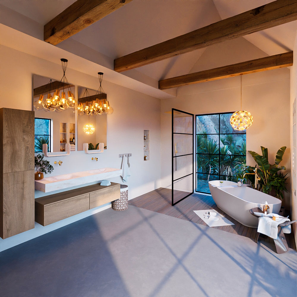 MONDIAZ ALAN-DLUX 150cm mueble de baño Washed Oak 2 cajones. Lavabo CLOUD Doble sin orificios color Ostra. 3 MONDIAZ ALAN-DLUX 150cm mueble de baño Washed Oak 2 cajones. Lavabo CLOUD Doble sin orificios color Ostra. - Imagen 3