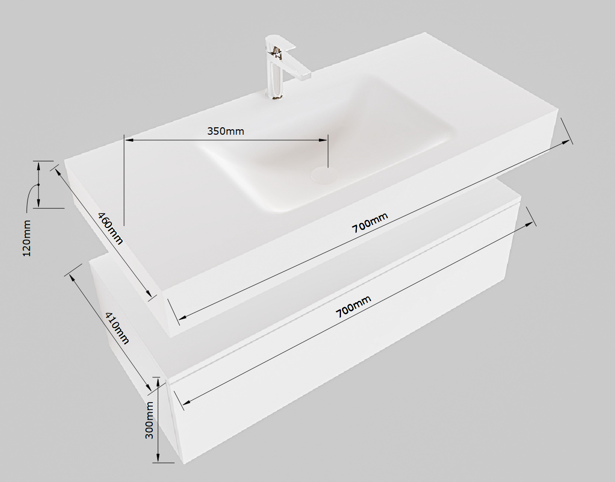 MONDIAZ ALAN-DLUX 70cm mueble de baño Urban 1 cajón. Lavabo CLOUD Centro 1 orificio color Frappe. 8 MONDIAZ ALAN-DLUX 70cm mueble de baño Urban 1 cajón. Lavabo CLOUD Centro 1 orificio color Frappe. - Imagen 8