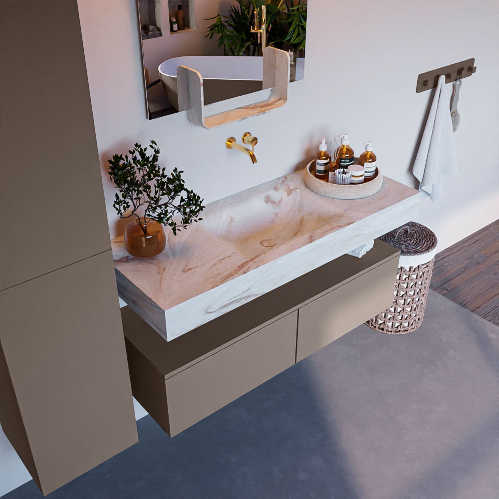 MONDIAZ ALAN-DLUX 120cm mueble de baño Smoke 2 cajones. Lavabo CLOUD Centro sin orificios color Frappe. 1 MONDIAZ ALAN-DLUX 120cm mueble de baño Smoke 2 cajones. Lavabo CLOUD Centro sin orificios color Frappe.