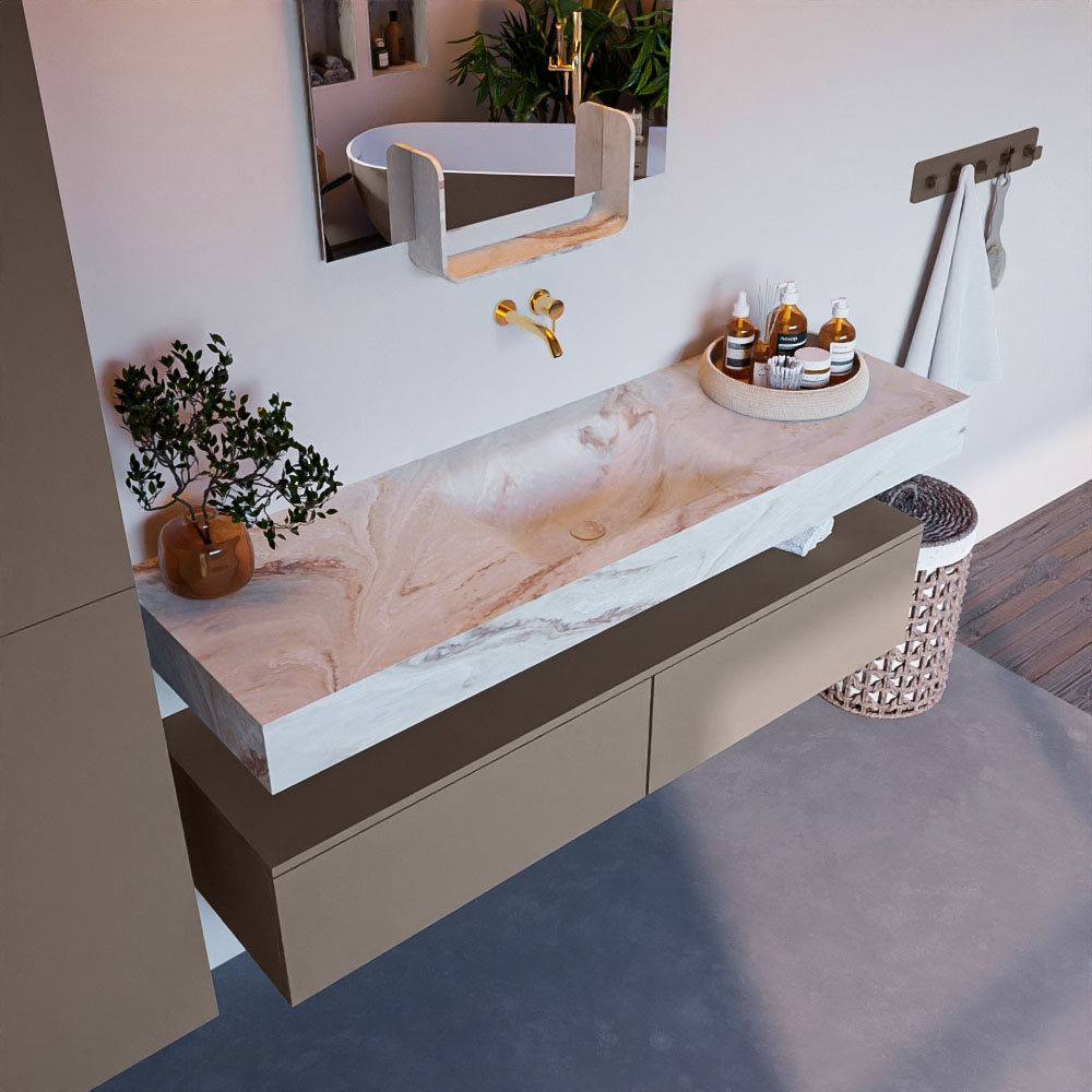 MONDIAZ ALAN-DLUX 150cm mueble de baño Smoke 2 cajones. Lavabo CLOUD Centro sin orificios color Frappe. 1 MONDIAZ ALAN-DLUX 150cm mueble de baño Smoke 2 cajones. Lavabo CLOUD Centro sin orificios color Frappe.