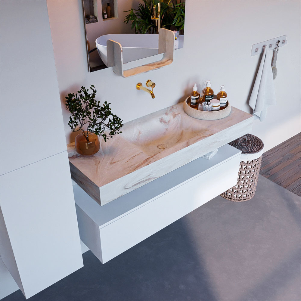 MONDIAZ ALAN-DLUX 120cm mueble de baño Talc 1 cajón. Lavabo CLOUD Centro sin orificios color Frappe. 1 MONDIAZ ALAN-DLUX 120cm mueble de baño Talc 1 cajón. Lavabo CLOUD Centro sin orificios color Frappe.