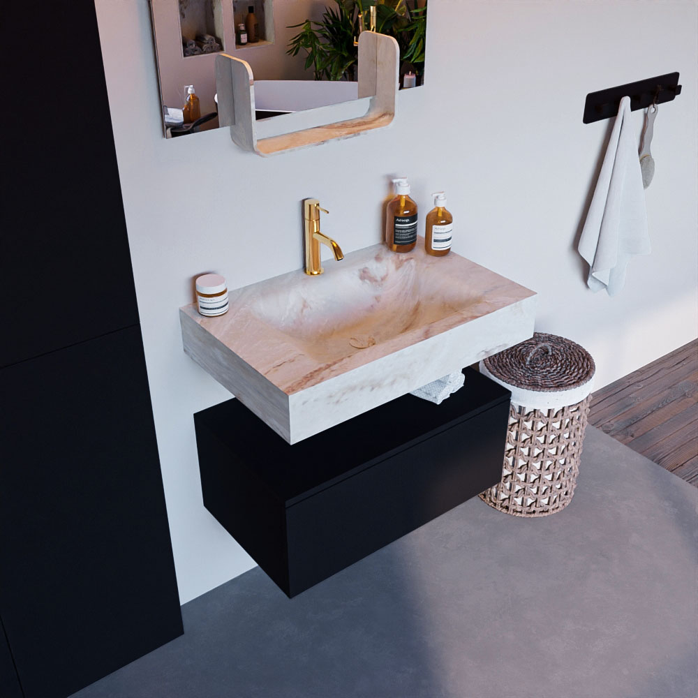 MONDIAZ ALAN-DLUX 70cm mueble de baño Urban 1 cajón. Lavabo CLOUD Centro 1 orificio color Frappe. 1 MONDIAZ ALAN-DLUX 70cm mueble de baño Urban 1 cajón. Lavabo CLOUD Centro 1 orificio color Frappe.
