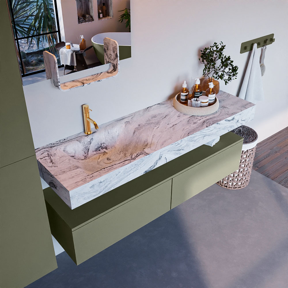 MONDIAZ ALAN-DLUX 150cm mueble de baño Army 2 cajones. Lavabo CLOUD Izquierda 1 orificio color Glace. 1 MONDIAZ ALAN-DLUX 150cm mueble de baño Army 2 cajones. Lavabo CLOUD Izquierda 1 orificio color Glace.