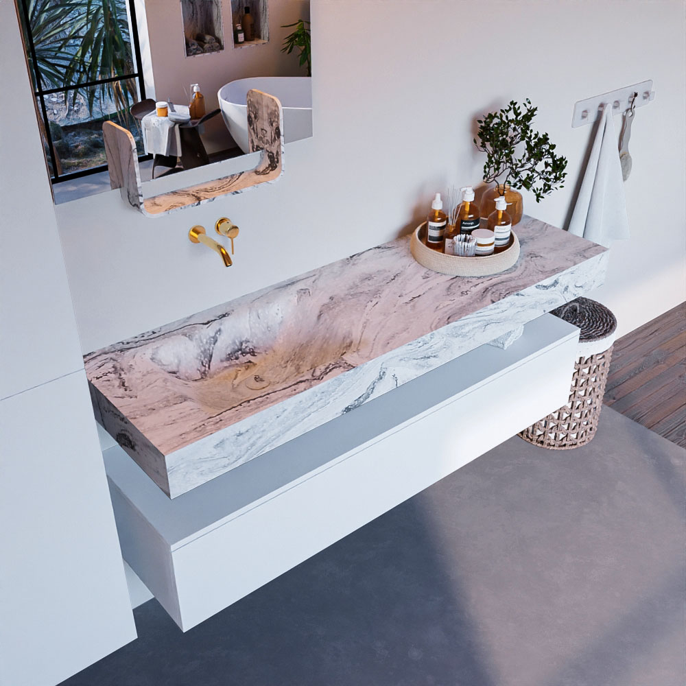 MONDIAZ ALAN-DLUX 150cm mueble de baño Talc 1 cajón. Lavabo CLOUD Izquierda sin orificios color Glace. 1 MONDIAZ ALAN-DLUX 150cm mueble de baño Talc 1 cajón. Lavabo CLOUD Izquierda sin orificios color Glace.