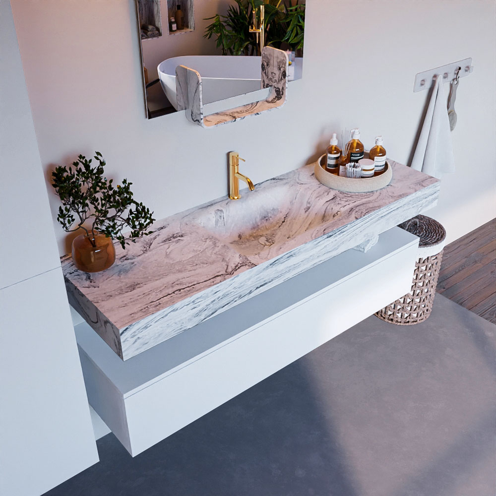 MONDIAZ ALAN-DLUX 150cm mueble de baño Talc 1 cajón. Lavabo CLOUD Centro 1 orificio color Glace. 1 MONDIAZ ALAN-DLUX 150cm mueble de baño Talc 1 cajón. Lavabo CLOUD Centro 1 orificio color Glace.