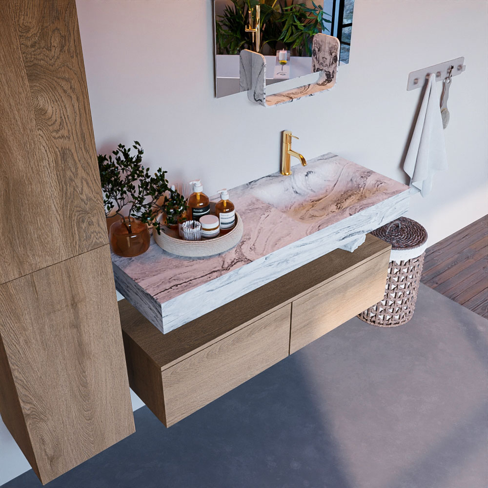 MONDIAZ ALAN-DLUX 120cm mueble de baño Washed Oak 2 cajones. Lavabo CLOUD Derecho 1 orificio color Glace. 1 MONDIAZ ALAN-DLUX 120cm mueble de baño Washed Oak 2 cajones. Lavabo CLOUD Derecho 1 orificio color Glace.