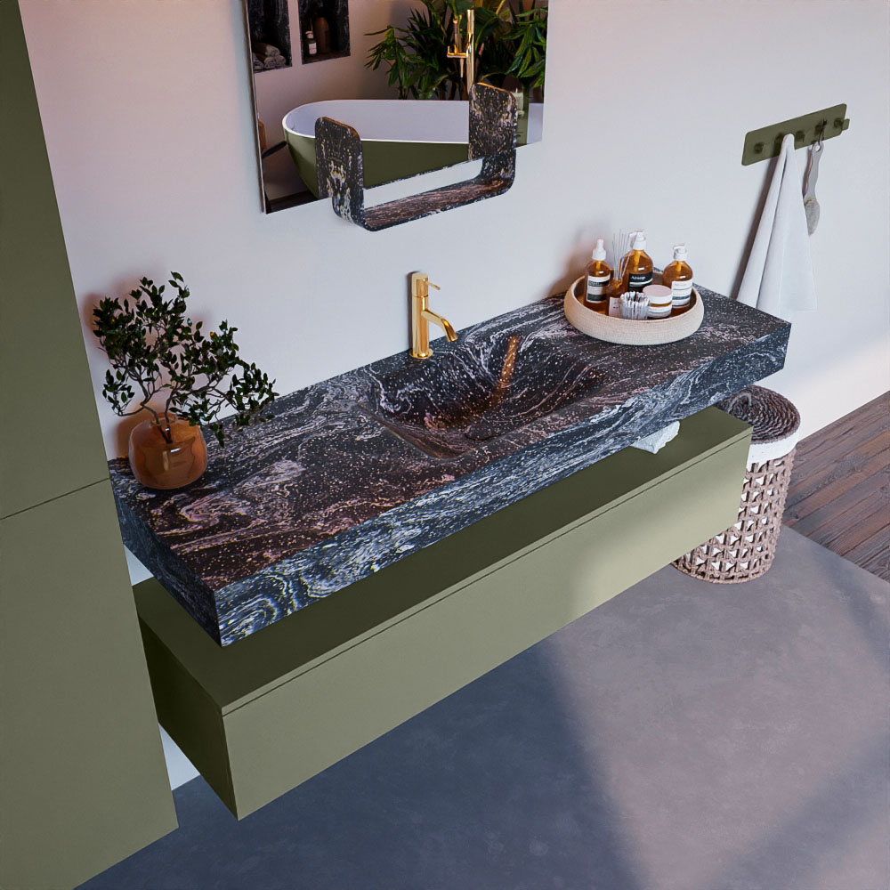 MONDIAZ ALAN-DLUX 150cm mueble de baño Army 1 cajón. Lavabo CLOUD Centro 1 orificio color Lava. 1 MONDIAZ ALAN-DLUX 150cm mueble de baño Army 1 cajón. Lavabo CLOUD Centro 1 orificio color Lava.
