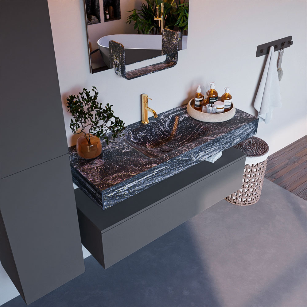 MONDIAZ ALAN-DLUX 120cm mueble de baño Plata 1 cajón. Lavabo CLOUD Centro 1 orificio color Lava. 1 MONDIAZ ALAN-DLUX 120cm mueble de baño Plata 1 cajón. Lavabo CLOUD Centro 1 orificio color Lava.