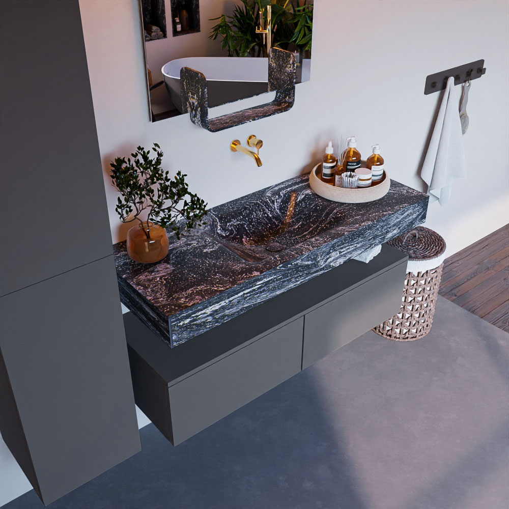 MONDIAZ ALAN-DLUX 120cm mueble de baño Plata 2 cajones. Lavabo CLOUD Centro sin orificios color Lava. 1 MONDIAZ ALAN-DLUX 120cm mueble de baño Plata 2 cajones. Lavabo CLOUD Centro sin orificios color Lava.