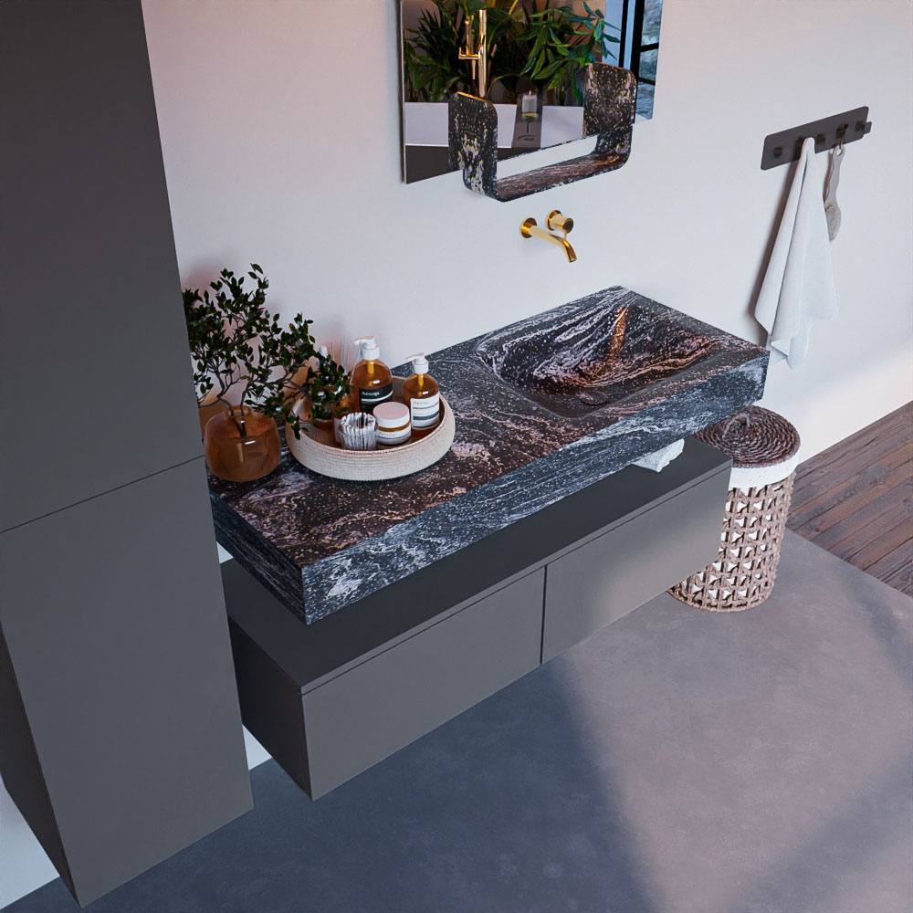 MONDIAZ ALAN-DLUX 120cm mueble de baño Plata 2 cajones. Lavabo CLOUD Derecho sin orificios color Lava. 1 MONDIAZ ALAN-DLUX 120cm mueble de baño Plata 2 cajones. Lavabo CLOUD Derecho sin orificios color Lava.
