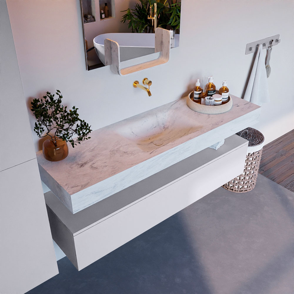 MONDIAZ ALAN-DLUX 150cm mueble de baño Cale 1 cajón. Lavabo CLOUD Centro sin orificios color Opalo. 1 MONDIAZ ALAN-DLUX 150cm mueble de baño Cale 1 cajón. Lavabo CLOUD Centro sin orificios color Opalo.