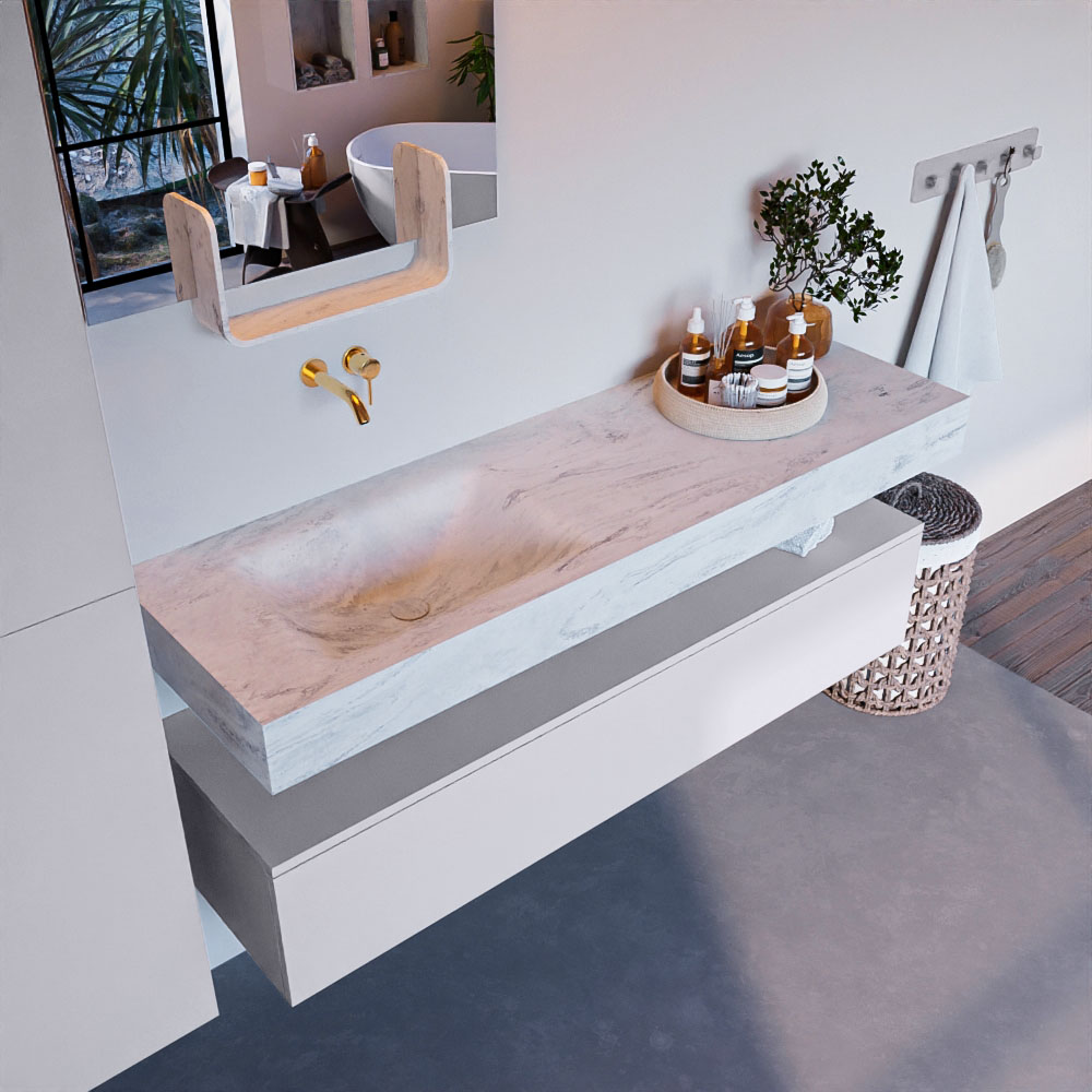MONDIAZ ALAN-DLUX 150cm mueble de baño Cale 1 cajón. Lavabo CLOUD Izquierda sin orificios color Opalo. 1 MONDIAZ ALAN-DLUX 150cm mueble de baño Cale 1 cajón. Lavabo CLOUD Izquierda sin orificios color Opalo.