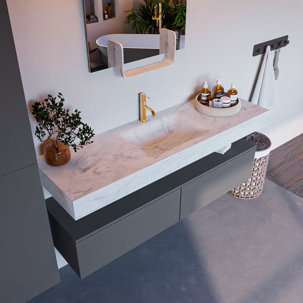 MONDIAZ ALAN-DLUX 150cm mueble de baño Plata 2 cajones. Lavabo CLOUD Centro 1 orificio color Opalo. 1 MONDIAZ ALAN-DLUX 150cm mueble de baño Plata 2 cajones. Lavabo CLOUD Centro 1 orificio color Opalo.