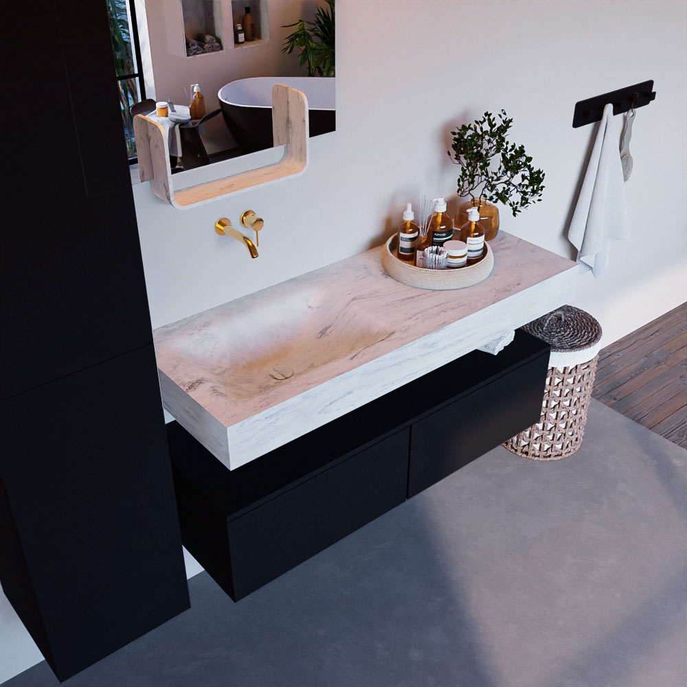 MONDIAZ ALAN-DLUX 120cm mueble de baño Urban 2 cajones. Lavabo CLOUD Izquierda sin orificios color Opalo. 1 MONDIAZ ALAN-DLUX 120cm mueble de baño Urban 2 cajones. Lavabo CLOUD Izquierda sin orificios color Opalo.