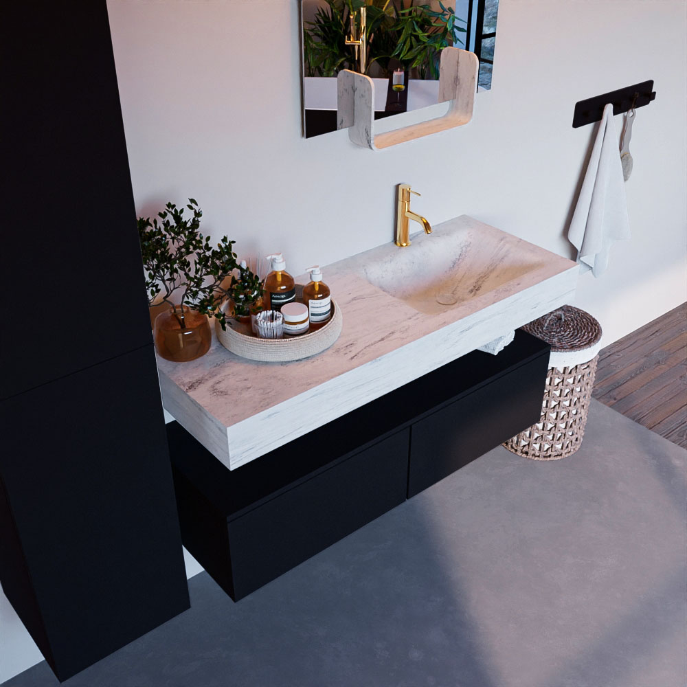 MONDIAZ ALAN-DLUX 120cm mueble de baño Urban 2 cajones. Lavabo CLOUD Derecho 1 orificio color Opalo. 1 MONDIAZ ALAN-DLUX 120cm mueble de baño Urban 2 cajones. Lavabo CLOUD Derecho 1 orificio color Opalo.