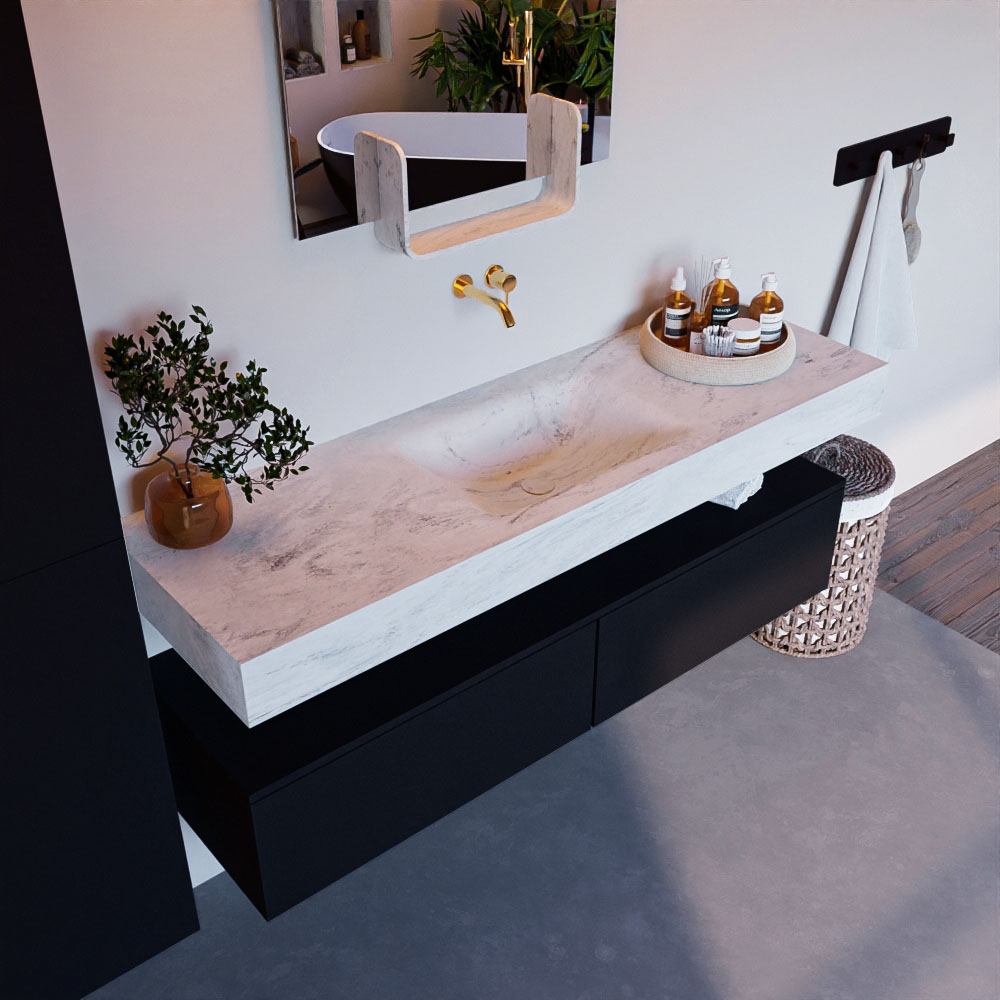 MONDIAZ ALAN-DLUX 150cm mueble de baño Urban 2 cajones. Lavabo CLOUD Centro sin orificios color Opalo. 1 MONDIAZ ALAN-DLUX 150cm mueble de baño Urban 2 cajones. Lavabo CLOUD Centro sin orificios color Opalo.