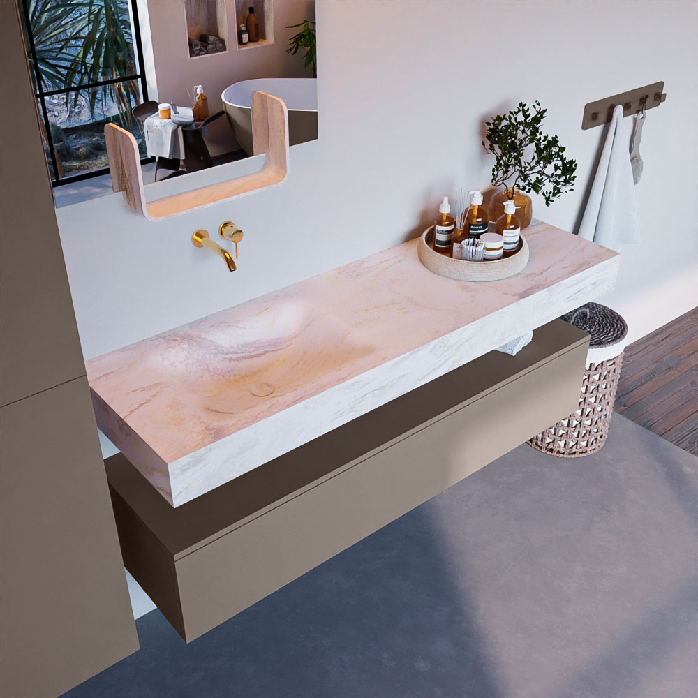 MONDIAZ ALAN-DLUX 150cm mueble de baño Smoke 1 cajón. Lavabo CLOUD Izquierda sin orificios color Ostra. 1 MONDIAZ ALAN-DLUX 150cm mueble de baño Smoke 1 cajón. Lavabo CLOUD Izquierda sin orificios color Ostra.