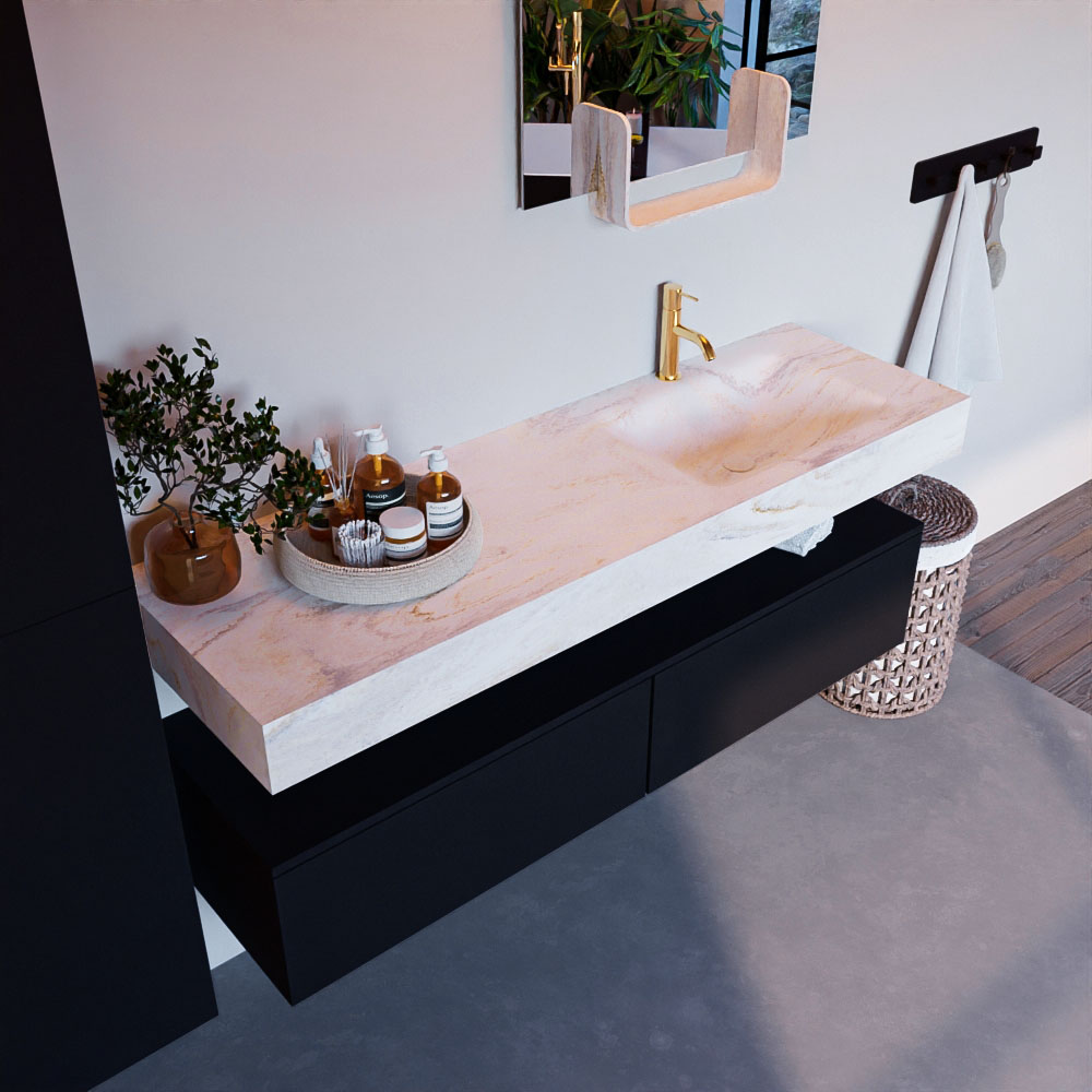 MONDIAZ ALAN-DLUX 150cm mueble de baño Urban 2 cajones. Lavabo CLOUD Derecho 1 orificio color Ostra. 1 MONDIAZ ALAN-DLUX 150cm mueble de baño Urban 2 cajones. Lavabo CLOUD Derecho 1 orificio color Ostra.