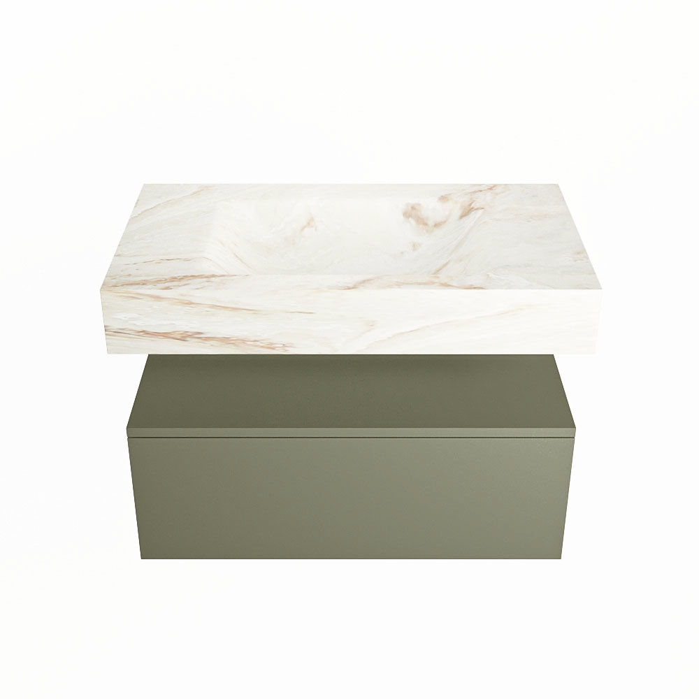 MONDIAZ ALAN-DLUX 80cm mueble de baño Army 1 cajón. Lavabo CLOUD Centro 1 orificio color Frappe. 4 MONDIAZ ALAN-DLUX 80cm mueble de baño Army 1 cajón. Lavabo CLOUD Centro 1 orificio color Frappe. - Imagen 4