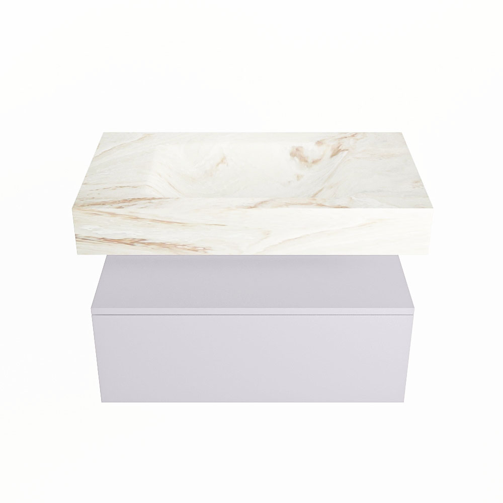MONDIAZ ALAN-DLUX 80cm mueble de baño Cale 1 cajón. Lavabo CLOUD Centro 1 orificio color Frappe. 4 MONDIAZ ALAN-DLUX 80cm mueble de baño Cale 1 cajón. Lavabo CLOUD Centro 1 orificio color Frappe. - Imagen 4