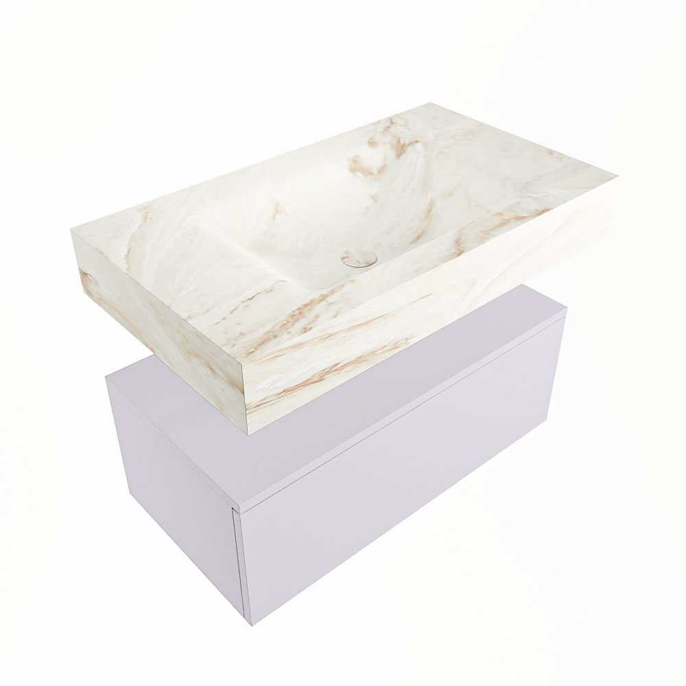 MONDIAZ ALAN-DLUX 80cm mueble de baño Cale 1 cajón. Lavabo CLOUD Centro 1 orificio color Frappe. 5 MONDIAZ ALAN-DLUX 80cm mueble de baño Cale 1 cajón. Lavabo CLOUD Centro 1 orificio color Frappe. - Imagen 5