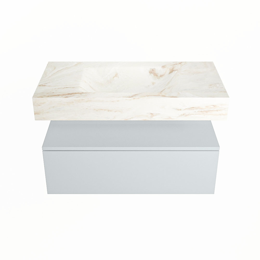 MONDIAZ ALAN-DLUX 90cm mueble de baño Clay 1 cajón. Lavabo CLOUD Centro sin orificios color Frappe. 4 MONDIAZ ALAN-DLUX 90cm mueble de baño Clay 1 cajón. Lavabo CLOUD Centro sin orificios color Frappe. - Imagen 4