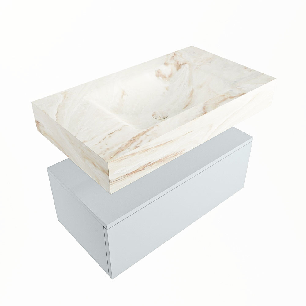 MONDIAZ ALAN-DLUX 80cm mueble de baño Clay 1 cajón. Lavabo CLOUD Centro sin orificios color Frappe. 5 MONDIAZ ALAN-DLUX 80cm mueble de baño Clay 1 cajón. Lavabo CLOUD Centro sin orificios color Frappe. - Imagen 5