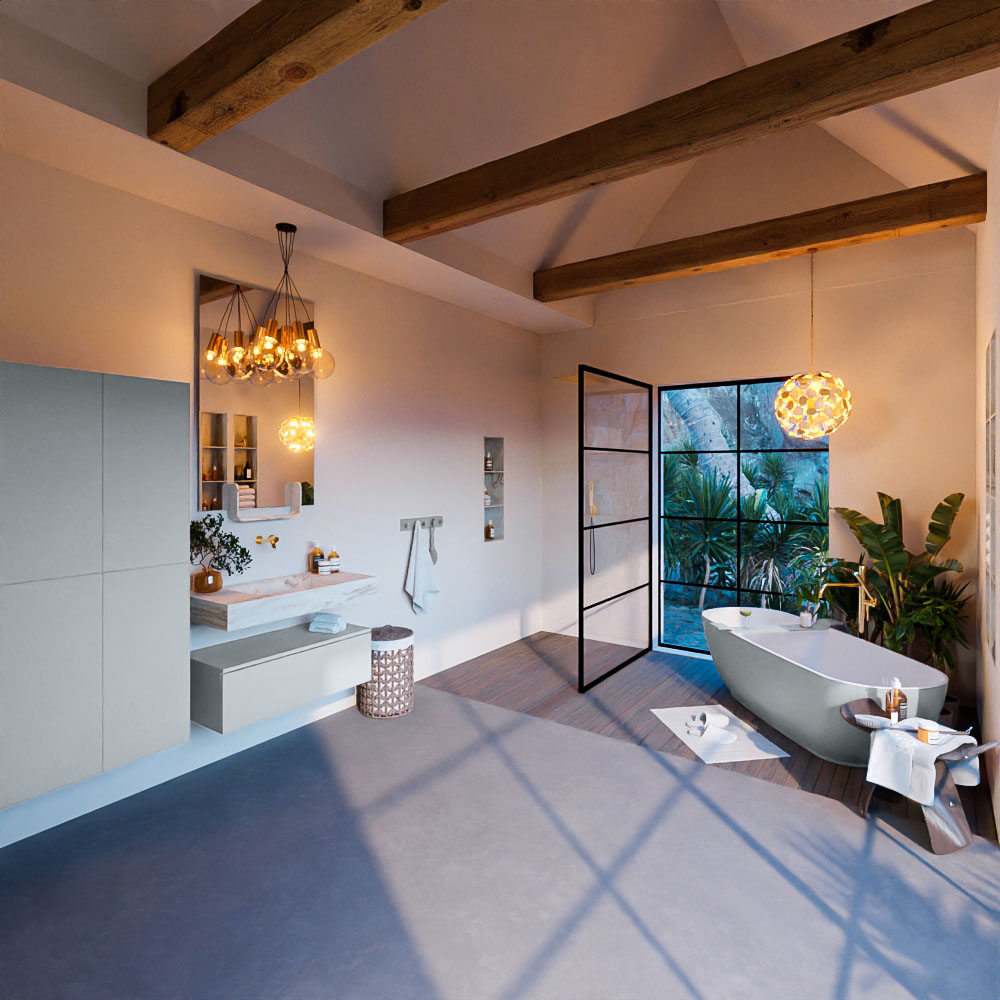 MONDIAZ ALAN-DLUX 90cm mueble de baño Clay 1 cajón. Lavabo CLOUD Centro sin orificios color Frappe. 3 MONDIAZ ALAN-DLUX 90cm mueble de baño Clay 1 cajón. Lavabo CLOUD Centro sin orificios color Frappe. - Imagen 3