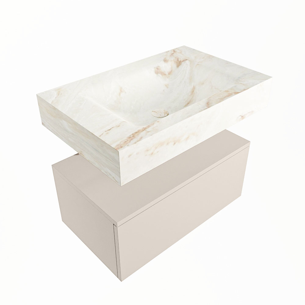 MONDIAZ ALAN-DLUX 70cm mueble de baño Linen 1 cajón. Lavabo CLOUD Centro 1 orificio color Frappe. 5 MONDIAZ ALAN-DLUX 70cm mueble de baño Linen 1 cajón. Lavabo CLOUD Centro 1 orificio color Frappe. - Imagen 5