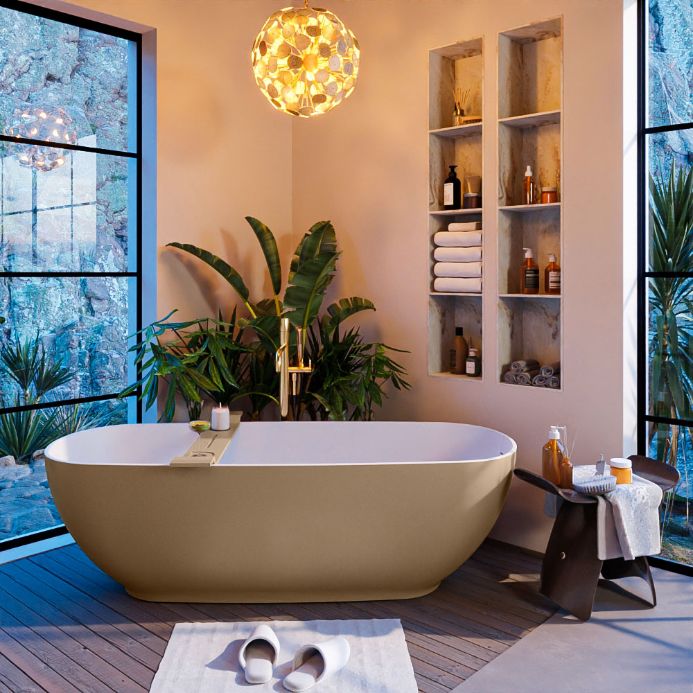 MONDIAZ ALAN-DLUX 200cm mueble de baño Oro 2 cajones. Lavabo CLOUD Centro sin orificios color Frappe. 7 MONDIAZ ALAN-DLUX 200cm mueble de baño Oro 2 cajones. Lavabo CLOUD Centro sin orificios color Frappe. - Imagen 7