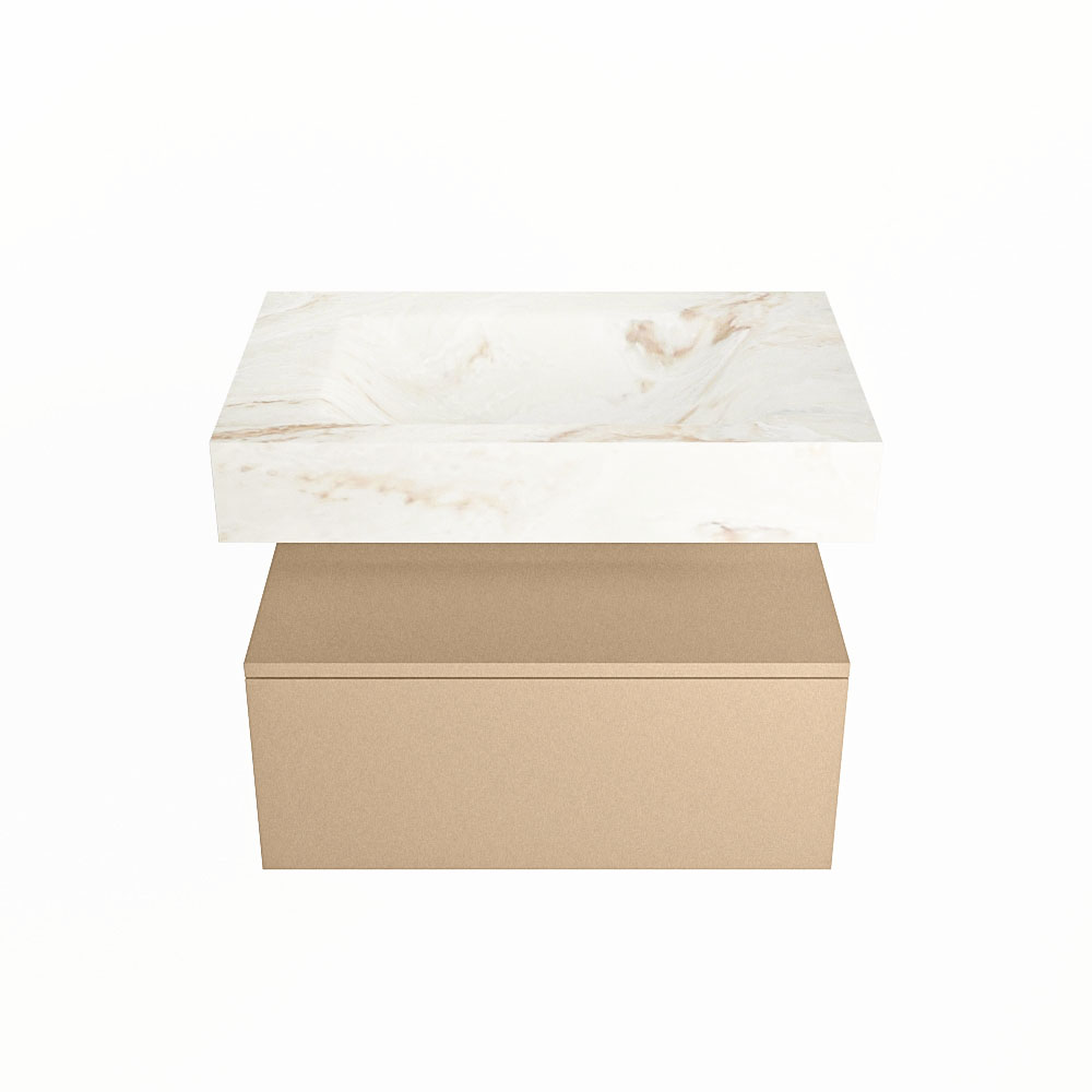 MONDIAZ ALAN-DLUX 70cm mueble de baño Oro 1 cajón. Lavabo CLOUD Centro sin orificios color Frappe. 4 MONDIAZ ALAN-DLUX 70cm mueble de baño Oro 1 cajón. Lavabo CLOUD Centro sin orificios color Frappe. - Imagen 4