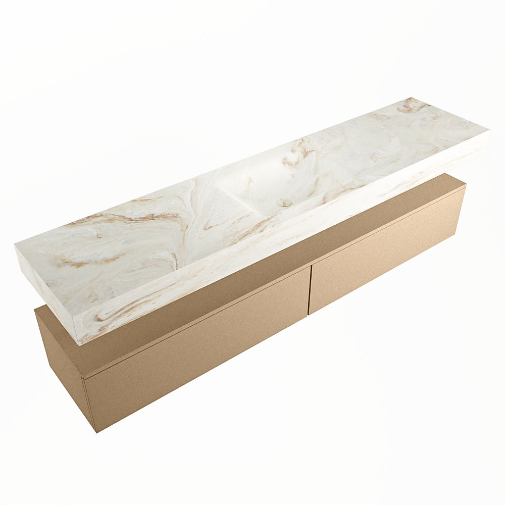 MONDIAZ ALAN-DLUX 200cm mueble de baño Oro 2 cajones. Lavabo CLOUD Centro sin orificios color Frappe. 5 MONDIAZ ALAN-DLUX 200cm mueble de baño Oro 2 cajones. Lavabo CLOUD Centro sin orificios color Frappe. - Imagen 5